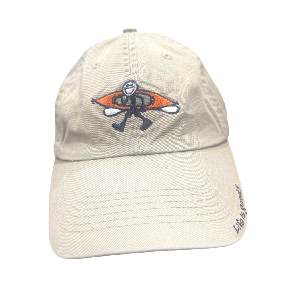 Life Is Good Tan Cap  with Canoe